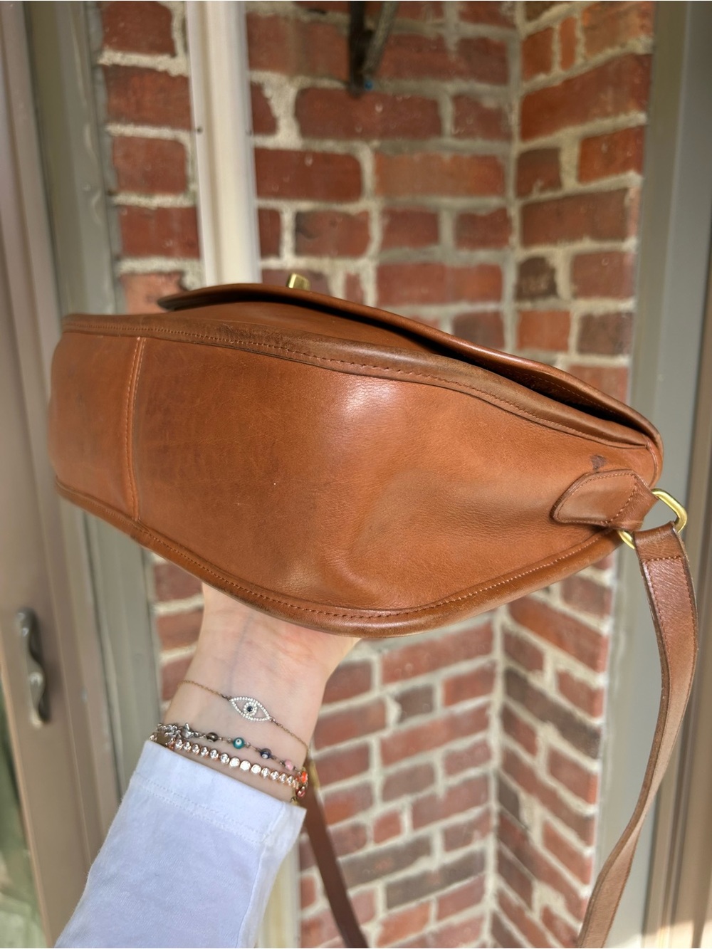 Vintage coach city bag style 9790 british tan crossbody turnlock retro y2k purse - Picture 7 of 13